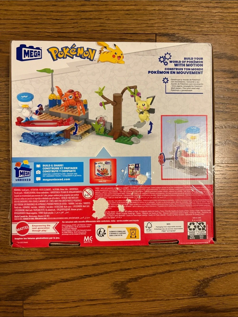 Mega Pokémon Sea Splash Building Set with Quaxly & Paras